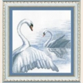 Набор для вышивания нитками ЧАРИВНА МИТЬ "Лебеди" 